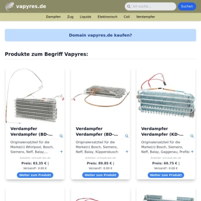 Screenshot vapyres.de