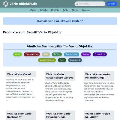 Screenshot vario-objektiv.de