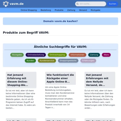 Screenshot vavm.de