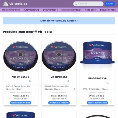 Screenshot vb-tools.de
