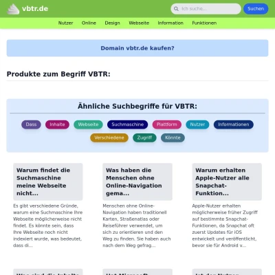 Screenshot vbtr.de