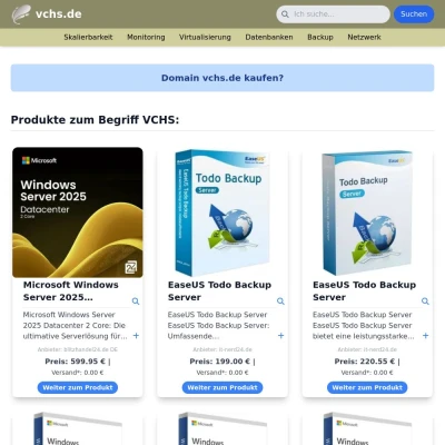 Screenshot vchs.de