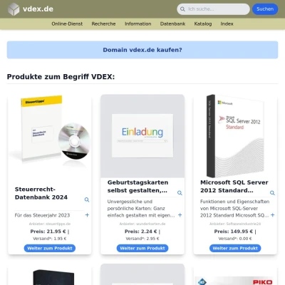 Screenshot vdex.de