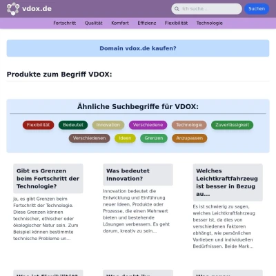 Screenshot vdox.de