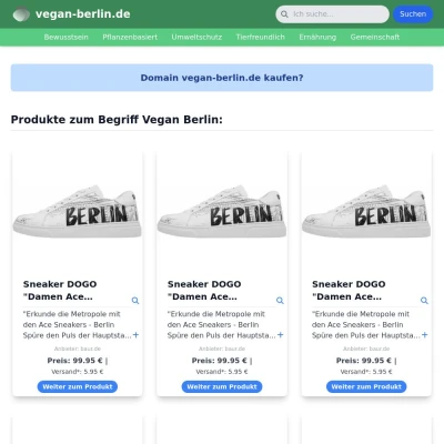 Screenshot vegan-berlin.de