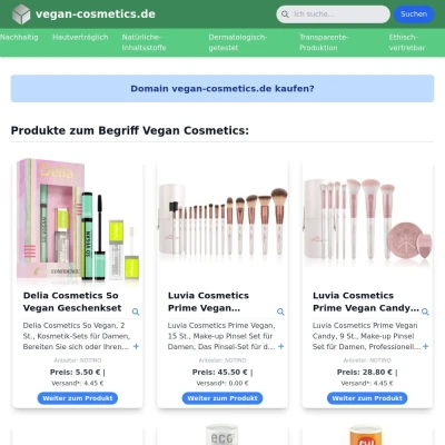 Screenshot vegan-cosmetics.de