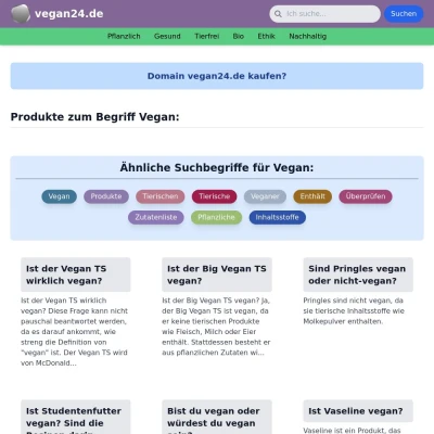 Screenshot vegan24.de