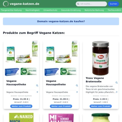 Screenshot vegane-katzen.de