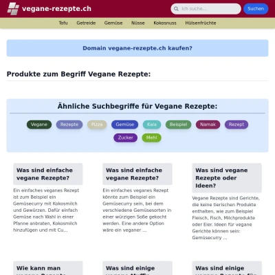 Screenshot vegane-rezepte.ch