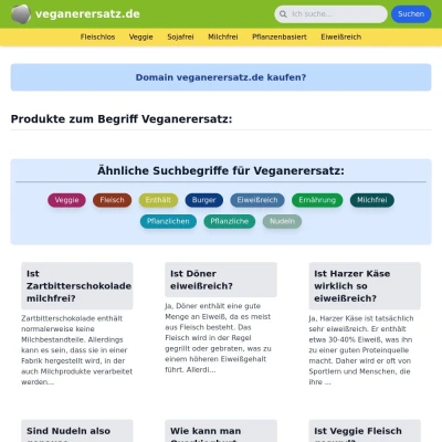 Screenshot veganerersatz.de