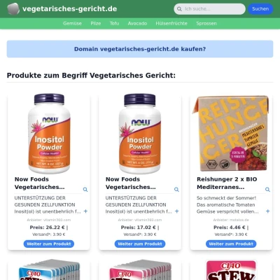 Screenshot vegetarisches-gericht.de