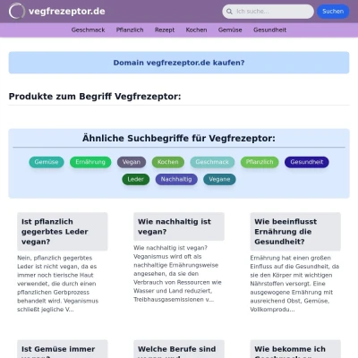 Screenshot vegfrezeptor.de