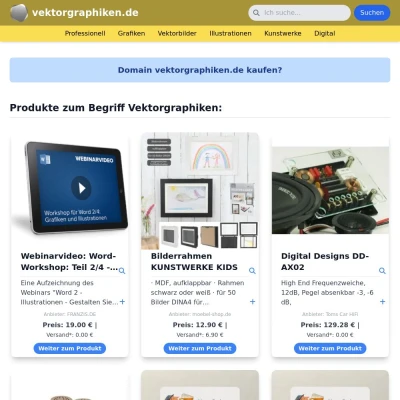 Screenshot vektorgraphiken.de