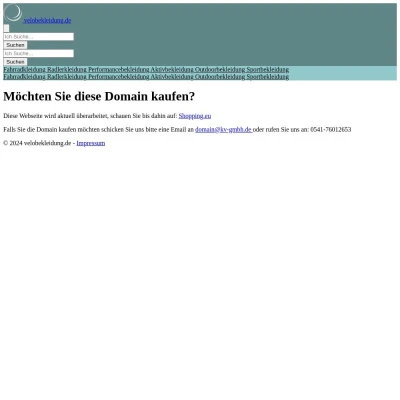 Screenshot velobekleidung.de