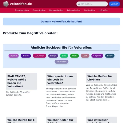 Screenshot veloreifen.de
