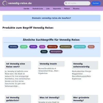 Screenshot venedig-reise.de