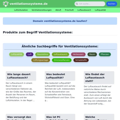 Screenshot ventilationssysteme.de