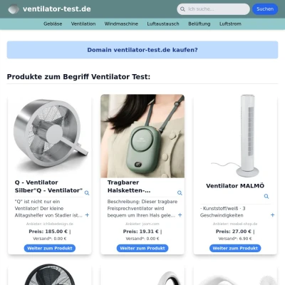 Screenshot ventilator-test.de