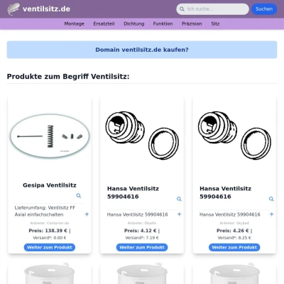 Screenshot ventilsitz.de