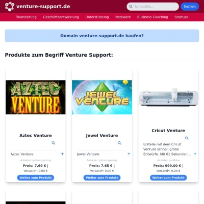 Screenshot venture-support.de