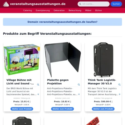 Screenshot veranstaltungsausstattungen.de