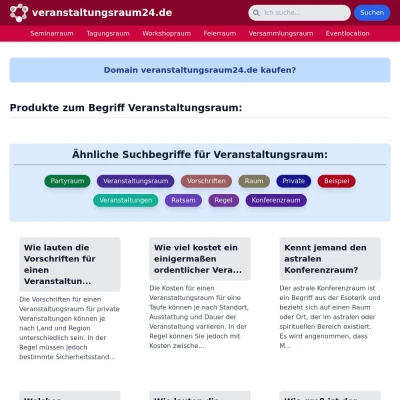 Screenshot veranstaltungsraum24.de