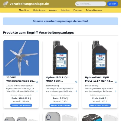 Screenshot verarbeitungsanlage.de