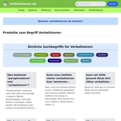 Screenshot verbalisieren.de