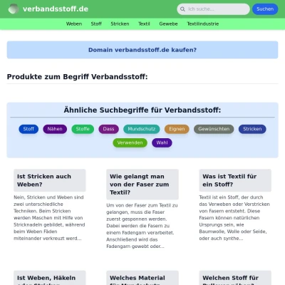 Screenshot verbandsstoff.de