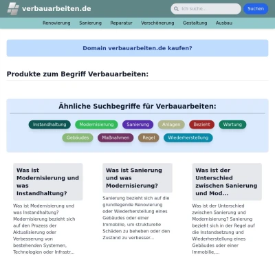 Screenshot verbauarbeiten.de