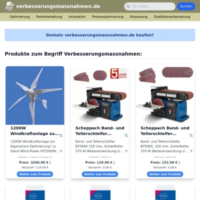 Screenshot verbesserungsmassnahmen.de