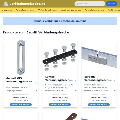 Screenshot verbindungslasche.de