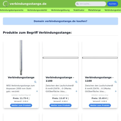 Screenshot verbindungsstange.de