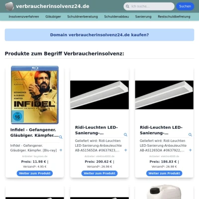 Screenshot verbraucherinsolvenz24.de