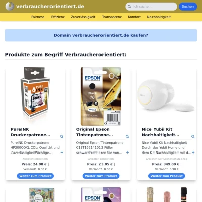 Screenshot verbraucherorientiert.de