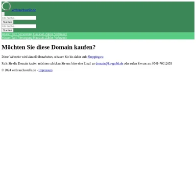 Screenshot verbrauchsstelle.de