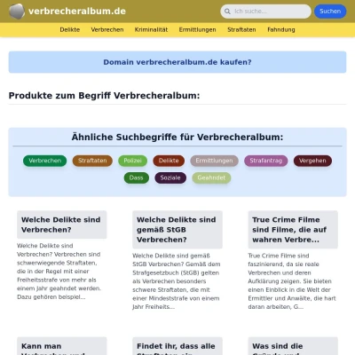 Screenshot verbrecheralbum.de