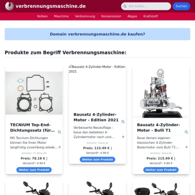 Screenshot verbrennungsmaschine.de