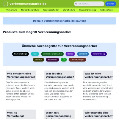 Screenshot verbrennungsnarbe.de