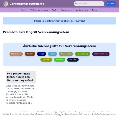 Screenshot verbrennungsofen.de