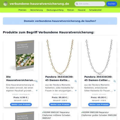 Screenshot verbundene-hausratversicherung.de