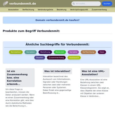 Screenshot verbundenmit.de