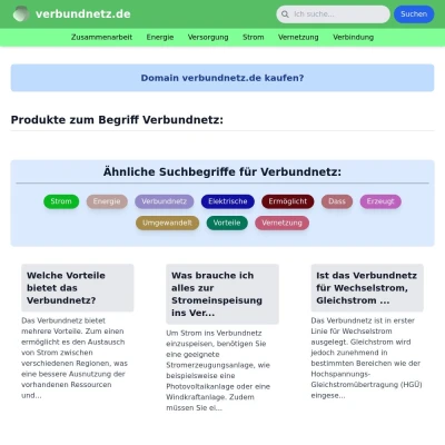 Screenshot verbundnetz.de