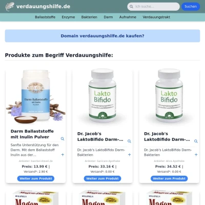 Screenshot verdauungshilfe.de