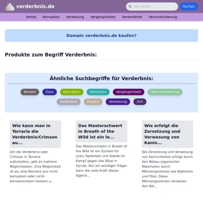 Screenshot verderbnis.de