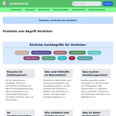 Screenshot verdicker.de