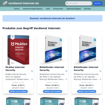Screenshot verdienst-internet.de