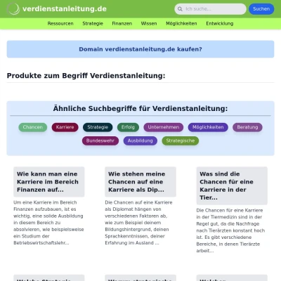 Screenshot verdienstanleitung.de