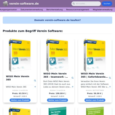 Screenshot verein-software.de