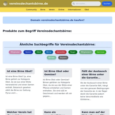 Screenshot vereinsdechantsbirne.de